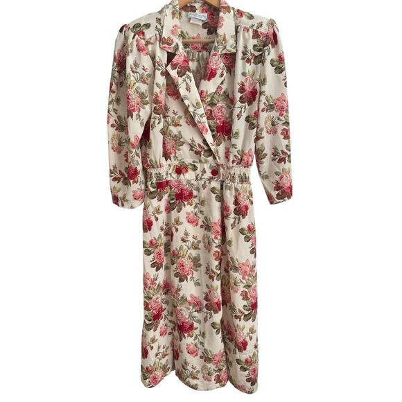 Vintage Blondie and Me Dress 11/12 Cottagecore Floral Prairie Midi Romantic 80s - Picture 2 of 12
